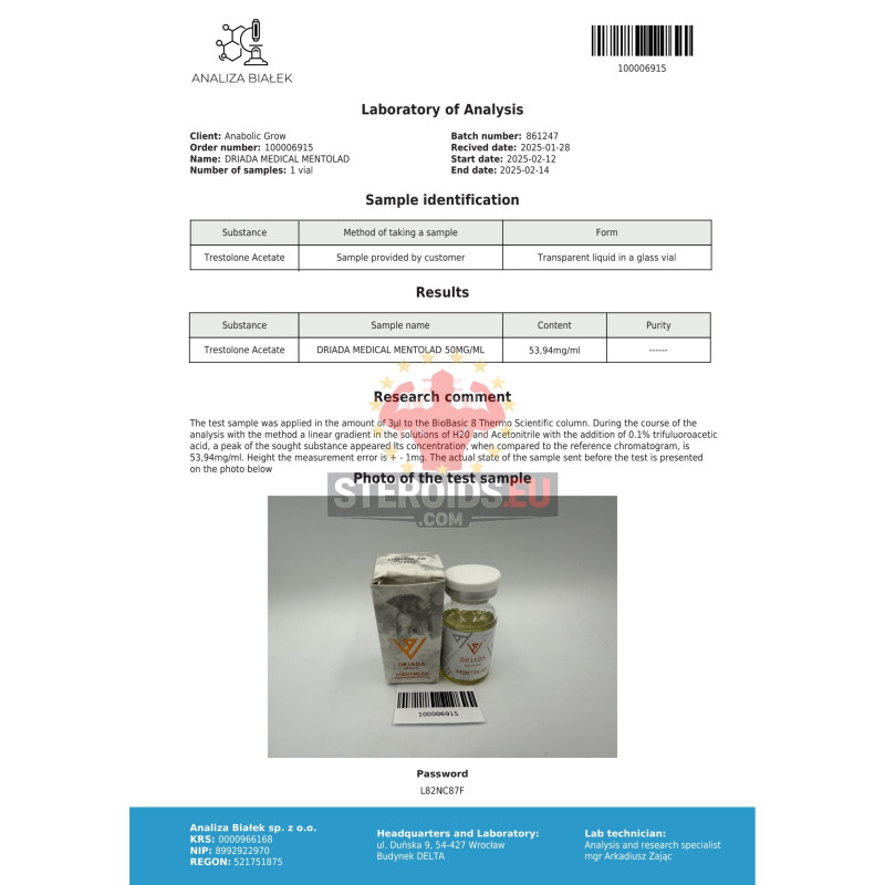 Mentolad 50 mg/ml (Trestolone acetate) | 10 x 1 ml