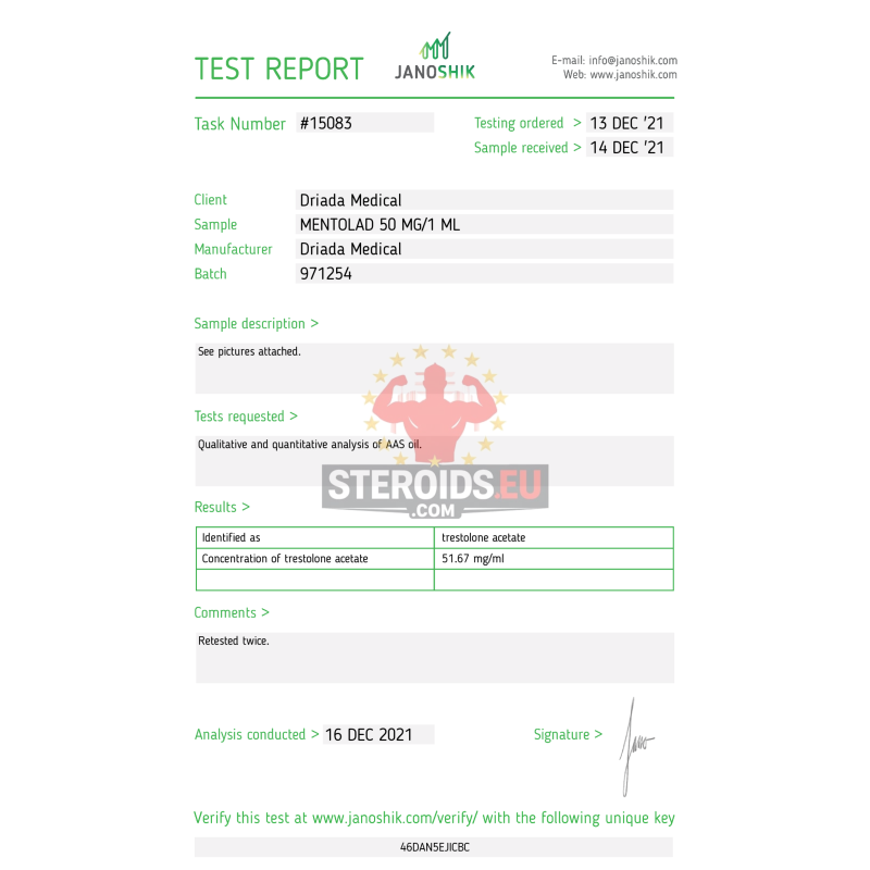 Mentolad 50 mg/ml (Trestolone acetate) | 10 x 1 ml