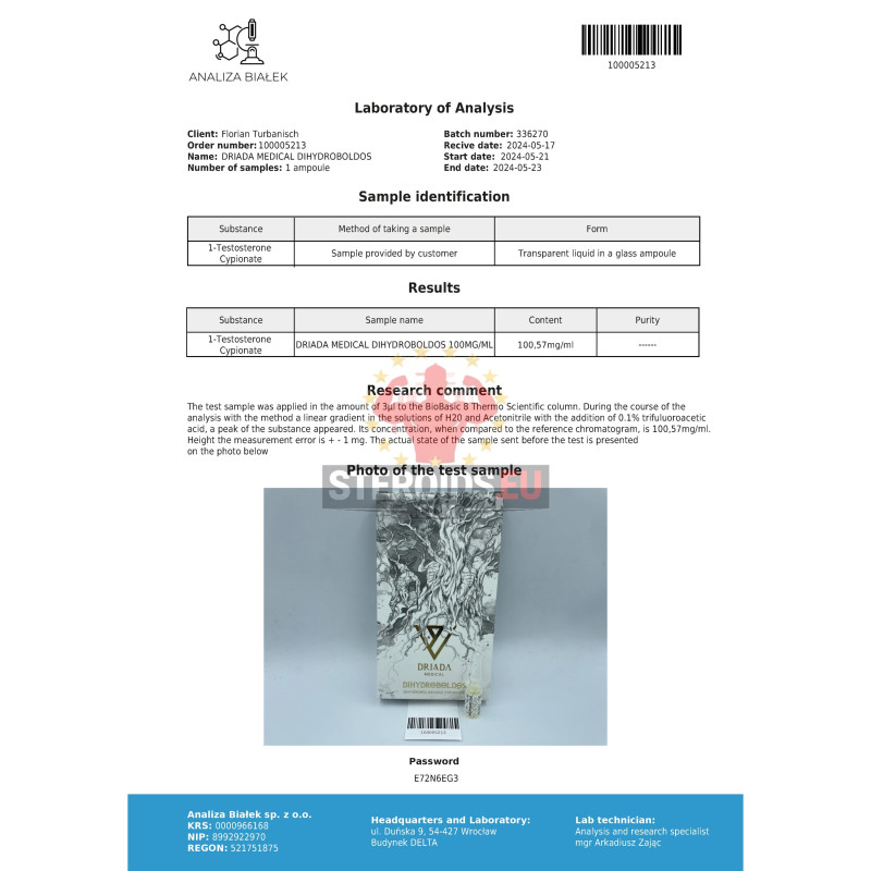 Dihydroboldos 100 mg/ml (Dihydroboldenone Cypionate)