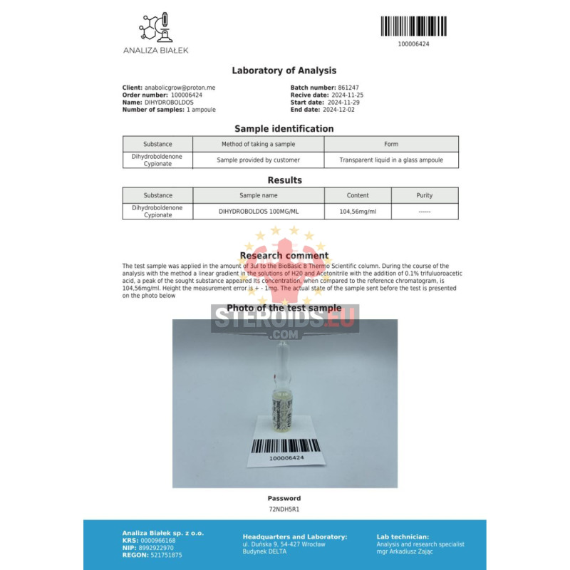 Dihydroboldos 100 mg/ml (Dihydroboldenone Cypionate)