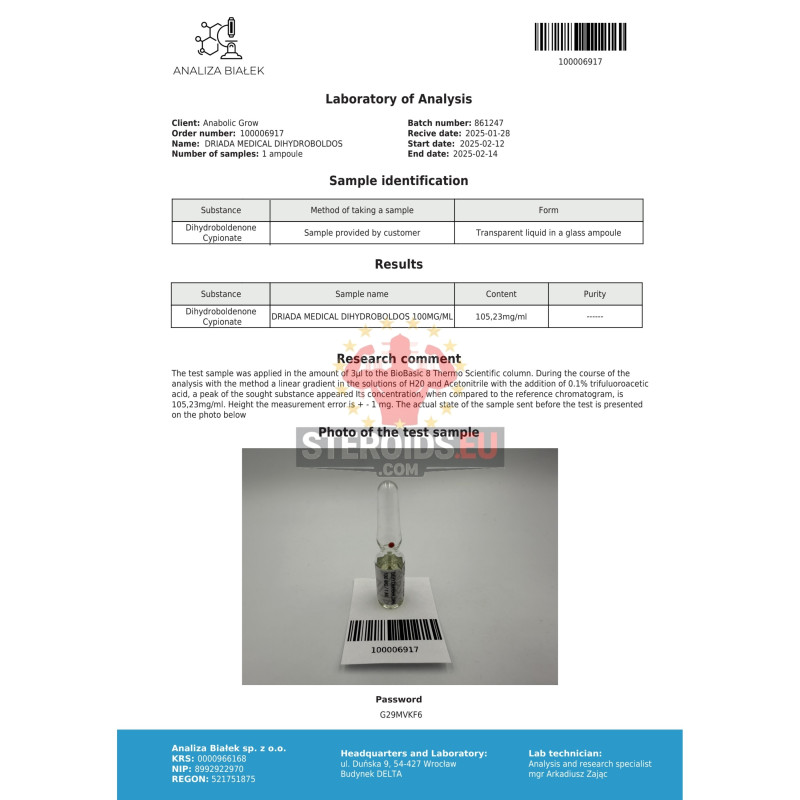 Dihydroboldos 100 mg/ml (Dihydroboldenone Cypionate)