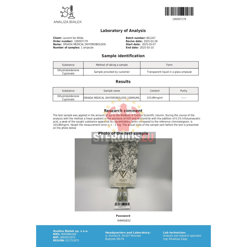 Dihydroboldos 100 mg/ml (Dihydroboldenone Cypionate)