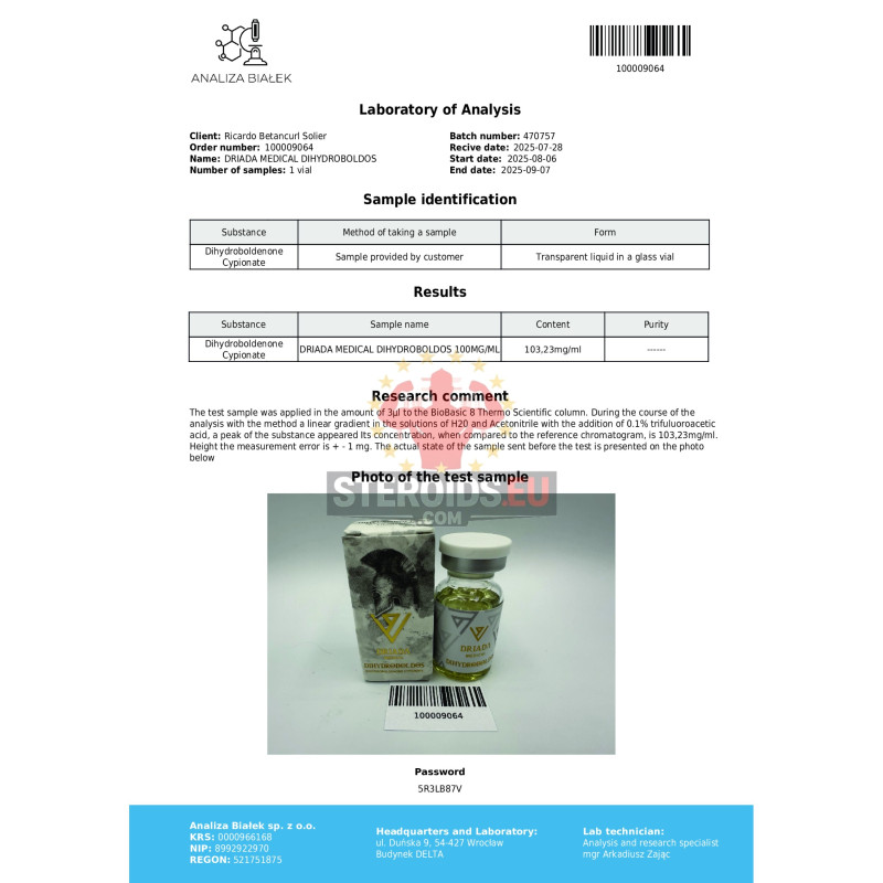 Dihydroboldos 100 mg/ml (Dihydroboldenone Cypionate)