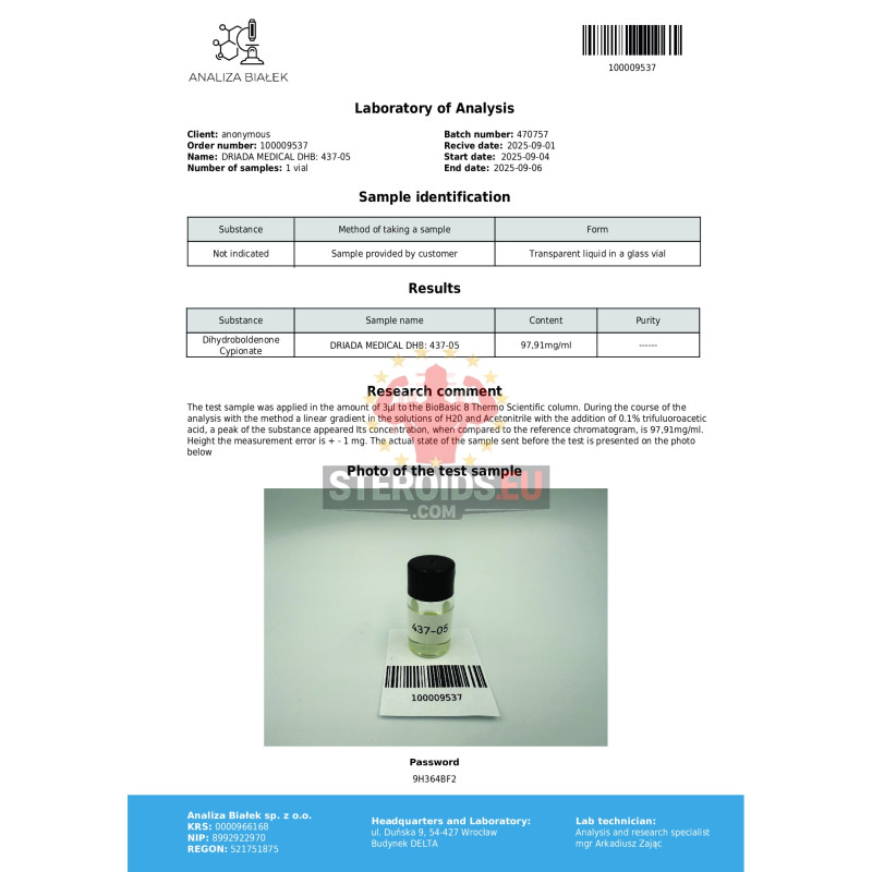 Dihydroboldos 100 mg/ml (Dihydroboldenone Cypionate)