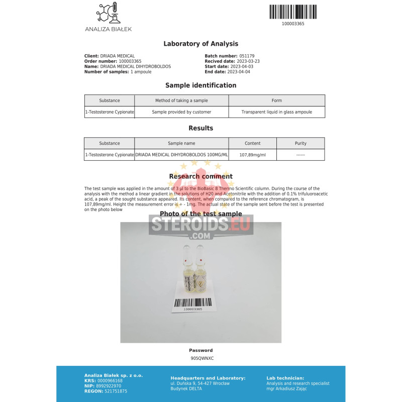 Dihydroboldos 100 mg/ml (Dihydroboldenone Cypionate)