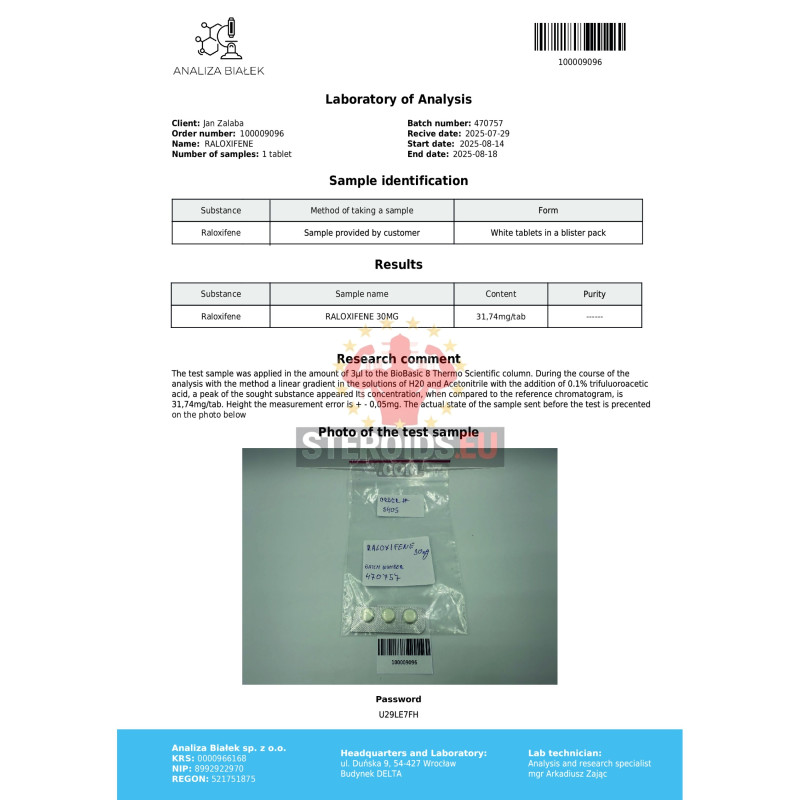 Raloxos 30 mg (Raloxifene)