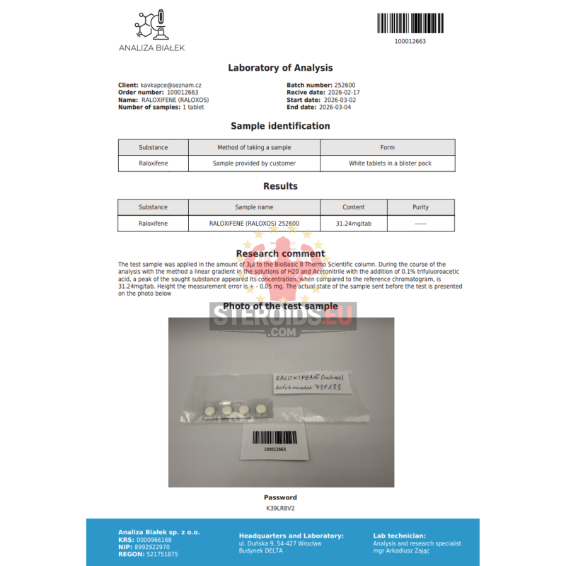 Raloxos 30 mg (Raloxifene)