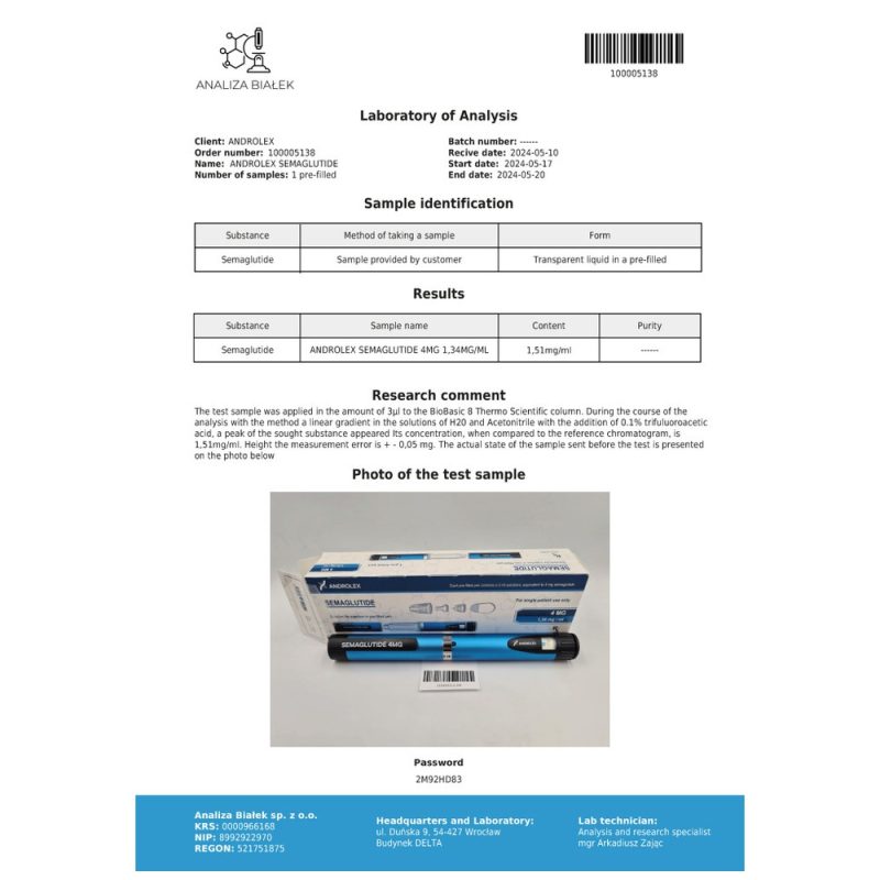 Semaglutide Androlex | 2 mg/vial