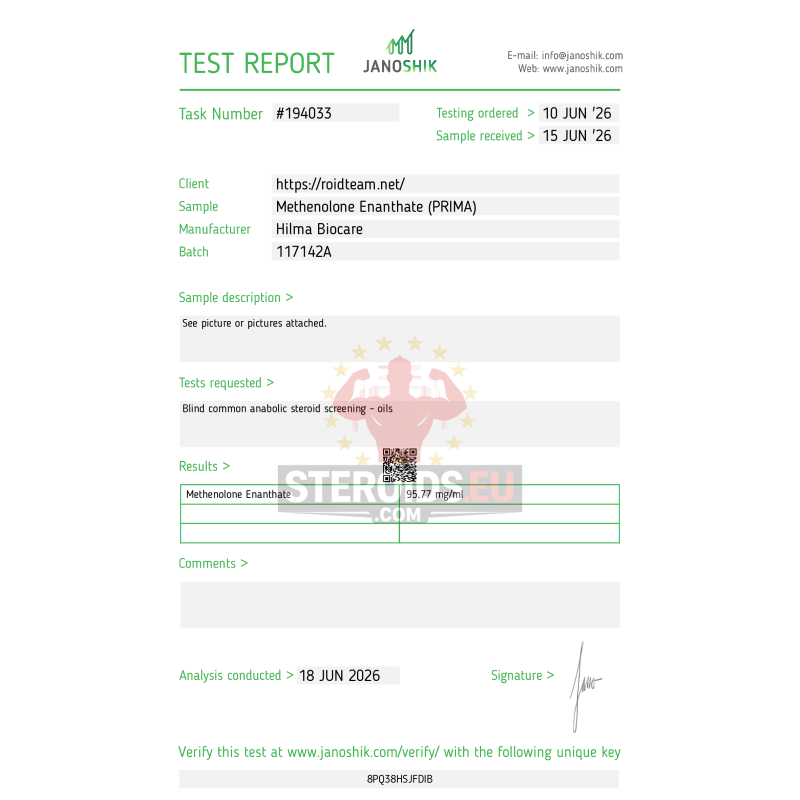 Methenolone Enanthate Hilma Biocare 10ml/100 mg/ml