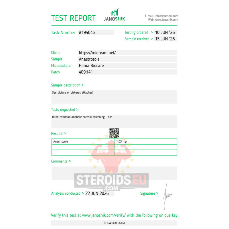 Anastrozole Hilma Biocare 50tabs /1 mg/tab